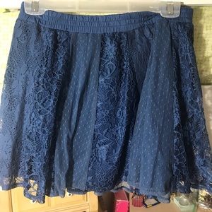 Navy Blue Lace Aeropostale Skirt